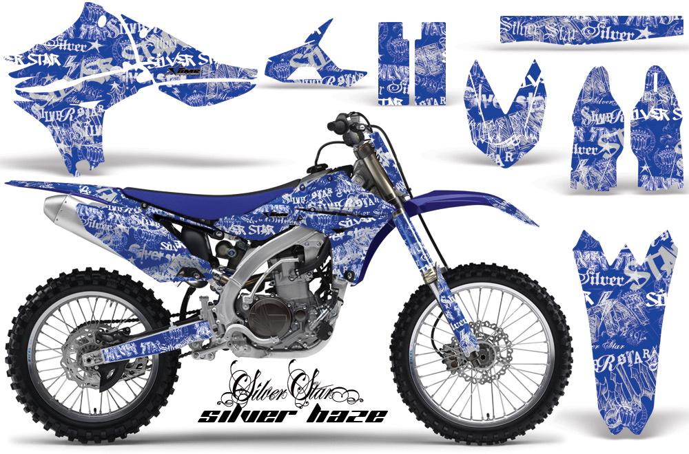 Yamaha YZ450F 2010 Graphics SILVER HAZE-WHITE BLUEBG-NP